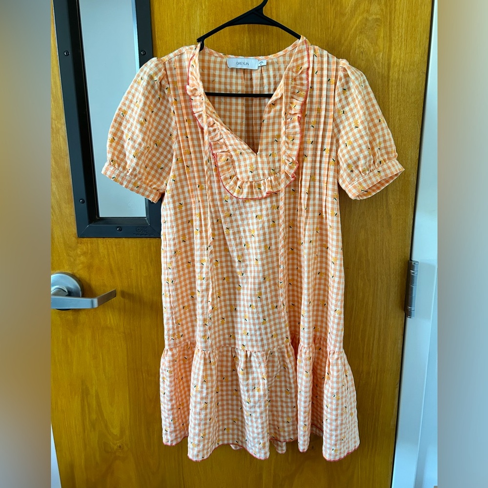 Greylin XS Gingham floral dress